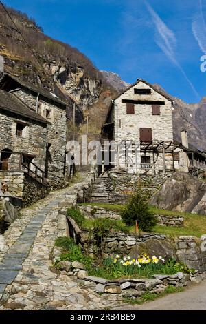 Sonlerto, Val Bavona, Canton Ticino, Svizzera Foto Stock