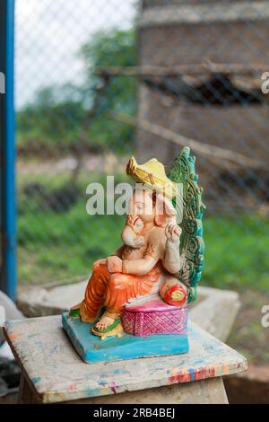 Statua indiana del Signore ganesha, idoli del Signore Ganesh per il prossimo festival Ganapati in India. Foto Stock