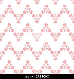 Motivo senza cuciture astratto con ornamenti floreali. Illustrazione vettoriale. Struttura decorativa per la progettazione di superfici. Illustrazione Vettoriale