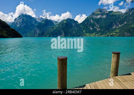 La Svizzera, Canton Svitto, Brunnen, Sisikon, lago di Lucerna, paesaggio Foto Stock