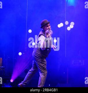 Berlino, Germania. 5 luglio 2023. Il mago Burl durante le prove per il nuovo spettacolo "Mad Magic!" Al Wintergarten di Berlino-Tiergarten. La premiere è il 31.08.2023. Credito: XAMAX/dpa/Alamy Live News Foto Stock