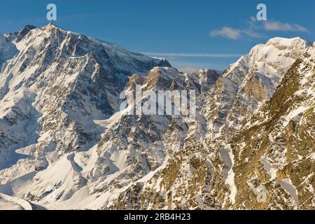 L'Italia, Piemonte, Macugnaga, vista dal Monte Moro, Monte Rosa Foto Stock