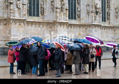 Giorno di pioggia. Milano. Italia Foto Stock