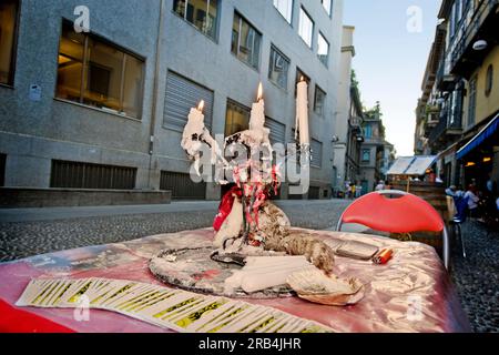 Cartomancy. brera. Milano. Lombardia. Italia Foto Stock