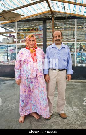 Iran. Mar Caspio. coppia anziana Foto Stock
