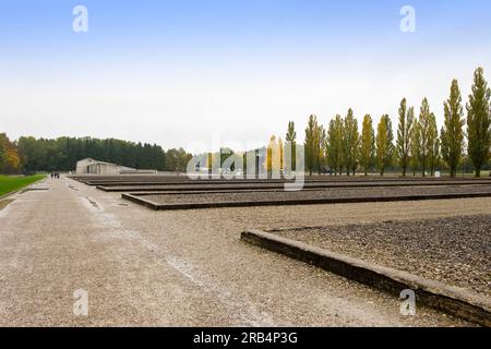 Centro commemorativo KZ-Gedenkstaette. Dachau. Germania Foto Stock