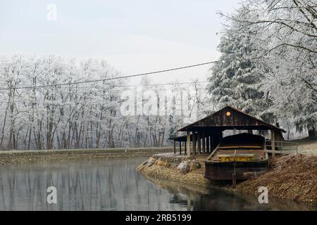 Naviglio grande. Castelletto di Cuggiono. Lombardia. Italia Foto Stock