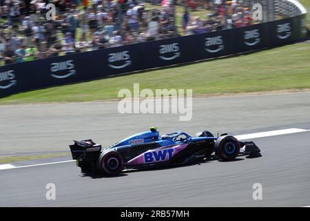 Towcester, Northants, Regno Unito. 7 luglio 2023. Pierre Galsy, Alpine, a Silverstone durante le prove di FridaysÕ per il Gran Premio di Formula 1 Aramco British Credit: Motofoto/Alamy Live News Foto Stock