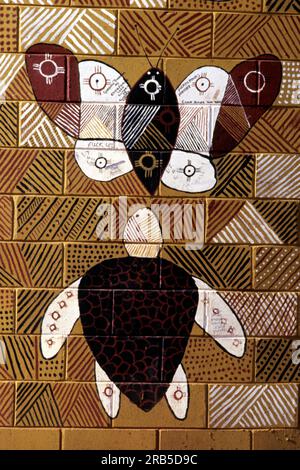 Tiwi Painting. Isola di Bathurst. Isole Tiwi. Melville Island. Territorio del Nord. Australia Foto Stock