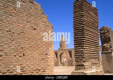 Torre al Malwuaiya. Malwiya Tower. Minareto. Samarra. Iraq. Asia Foto Stock