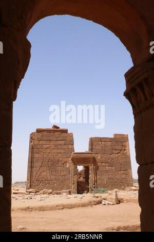 Tempio di Apedemak. Naga. Nubia. Sudan. Nord Africa Foto Stock