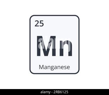 Elemento chimico manganese Graphic per Science Designs. Illustrazione Vettoriale