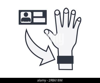 Simbolo nome paziente isolato. Concetto di informazione medica. Illustrazione Vettoriale