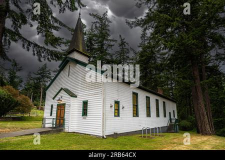 Old Chapel nel Fort Worden Historical State Park Foto Stock