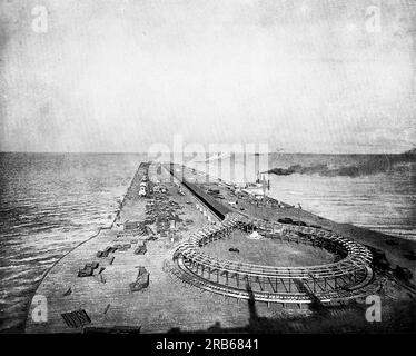 Il Great Wharf - uno dei primi marciapiedi mobili che è stato presentato all'esposizione colombiana mondiale del 1893 Foto Stock