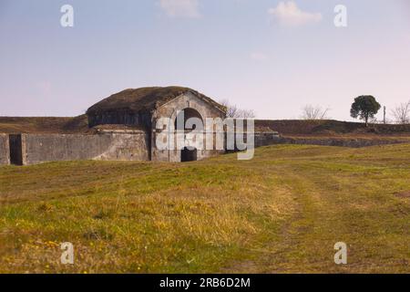 Città di Palmanova mura di difesa e di trincee, regione Friuli Venezia Giulia di Italia Foto Stock