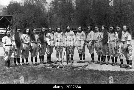 Benton Harbor, Michigan: c. 1918 la squadra di baseball House of David. Foto Stock