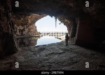 Grotta di Sperlonga nelle rovine del Tiberio - Italia Foto Stock