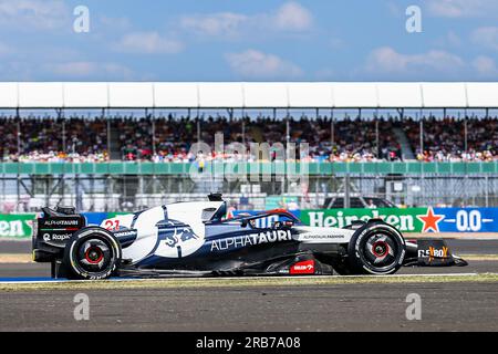 Silverstone, Regno Unito. 7 luglio 2023. Nyck De Vries 21 (NED), AlphaTauri AT04 durante la FORMULA 1 ARAMCO BRITISH GRAND PRIX 2023 sul circuito di Silverstone, Silverstone, Regno Unito il 7 luglio 2023 Credit: Every Second Media/Alamy Live News Foto Stock