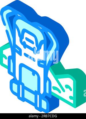 ecoturismo icona isometrica ambientale illustrazione vettoriale Illustrazione Vettoriale