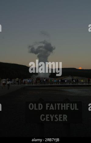 Viste del parco nazionale di Yellowstone, Wyoming, scattate durante la visita dal segretario Dirk Kempthorne e dagli assistenti Foto Stock