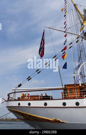 Den Helder, Paesi Bassi. 30 giugno 2023. Tall Ship Statsraad Lehmkuhl durante l'evento nautico Sail 2023 a Den Helder. Foto di alta qualità Foto Stock