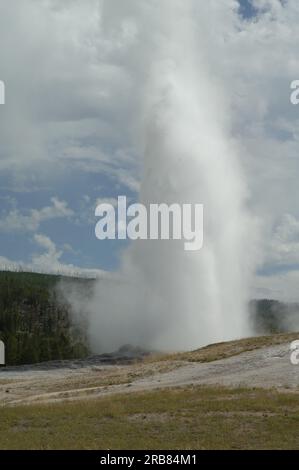 Viste del parco nazionale di Yellowstone, Wyoming, scattate durante la visita dal segretario Dirk Kempthorne e dagli assistenti Foto Stock
