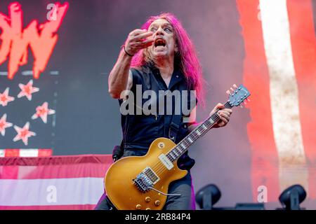Italia 29 giugno 2023 Skid Row - atto di apertura per KISS - live in Piazza Napoleone Lucca © Andrea Ripamonti / Alamy Foto Stock