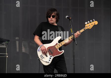 Glasgow, Regno Unito. 7 luglio 2023. Kieren Webster esegue The View Performing al TRNSMT 2023 Glasgow Green Glasgow Credit: Glasgow Green at Winter Time/Alamy Live News Foto Stock