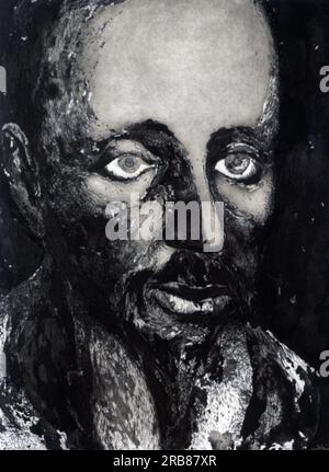 RILKE, RAINER MARIA. ESCRITOR AUSTRIACO . 1875 - 1926. DIBUJO RETRATO DE GARCIA OCHOA .1974. AUTORE: LUIS GARCIA-OCHOA IBAÑEZ. Foto Stock