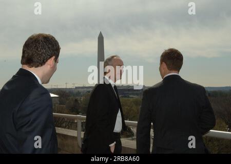Incontro del Segretario Dirk Kempthorne al Main Interior con Gary Fahey Foto Stock