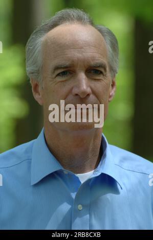 Primo piano del Segretario Dirk Kempthorne durante la registrazione degli uccelli migratori Foto Stock