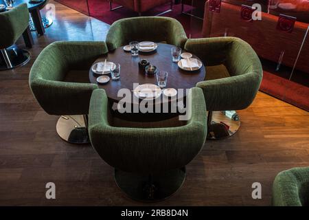 Interno di Zuma ristorante Giapponese al DIFC in Dubai Emirati Arabi Uniti Foto Stock