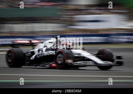 Silverstone, Regno Unito. 8 luglio 2023. SILVERSTONE - Nyck de Vries (AlphaTauri) durante la terza prova libera del Gran Premio di Gran Bretagna, sul circuito di Silverstone. ANP SEM VAN DER WAL credito: ANP/Alamy Live News Foto Stock