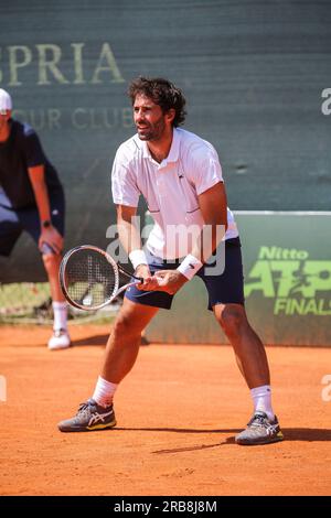 Aspria Harbour Club Milano, Milano, Italia, 7 luglio 2023, Jonathan Eysseric, Denys Molchanov durante l'Aspria Tennis Cup 2023 - ATP Challenger Milano - Foto Stock