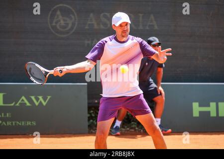 Aspria Harbour Club Milano, Milano, Italia, 7 luglio 2023, Jonathan Eysseric, Denys Molchanov durante l'Aspria Tennis Cup 2023 - ATP Challenger Milano - Foto Stock