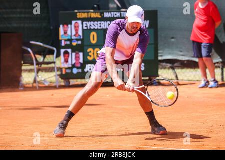 Aspria Harbour Club Milano, Milano, Italia, 7 luglio 2023, Jonathan Eysseric, Denys Molchanov durante l'Aspria Tennis Cup 2023 - ATP Challenger Milano - Foto Stock