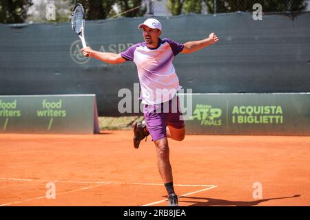 Aspria Harbour Club Milano, Milano, Italia, 7 luglio 2023, Jonathan Eysseric, Denys Molchanov durante l'Aspria Tennis Cup 2023 - ATP Challenger Milano - Foto Stock