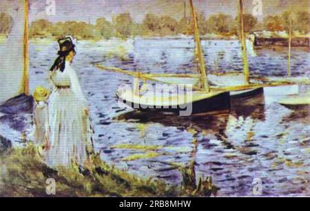 Le rive della Senna ad Argenteuil 1874; Argenteuil / Argenteuil-sur-armancon, Francia di Edouard Manet Foto Stock