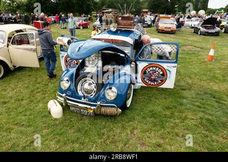 Volkswagen Beetle Type 1 in mostra al Markeaton Car Show, Derby, 2023 Foto Stock