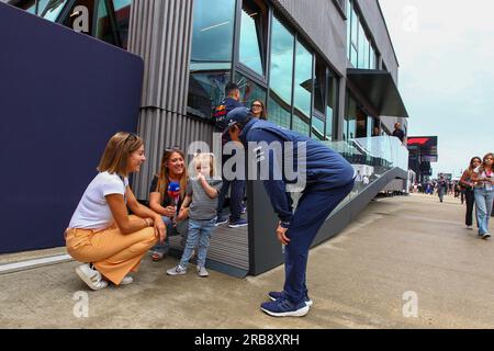 Silverstone, Regno Unito. 8 luglio 2023. Nick DeVries (NED) Scuderia AlphaTauri.durante LA FORMULA 1 ARAMCO BRITISH GRAND PRIX 2023 - jUL7-9 Silverstone, Gran Bretagna (Credit Image: © Alessio De Marco/ZUMA Press Wire) SOLO USO EDITORIALE! Non per USO commerciale! Foto Stock