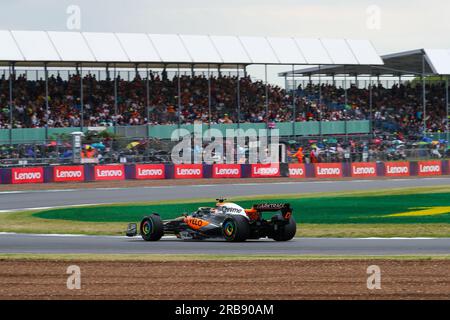 Silverstone, Regno Unito. 8 luglio 2023. Oscar Piastri (AUS) McLaren F1 Team.durante LA FORMULA 1 ARAMCO BRITISH GRAND PRIX 2023 - jUL7-9 Silverstone, Gran Bretagna (Credit Image: © Alessio De Marco/ZUMA Press Wire) SOLO USO EDITORIALE! Non per USO commerciale! Foto Stock