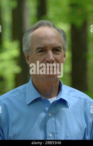 Primo piano del Segretario Dirk Kempthorne durante la registrazione degli uccelli migratori Foto Stock