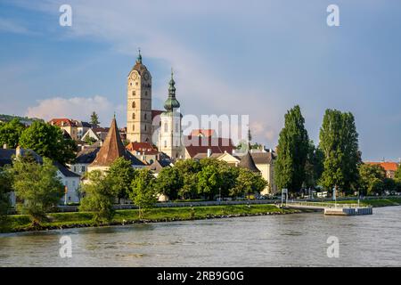 Nel tardo pomeriggio a Krems sul Danubio, Austria Foto Stock