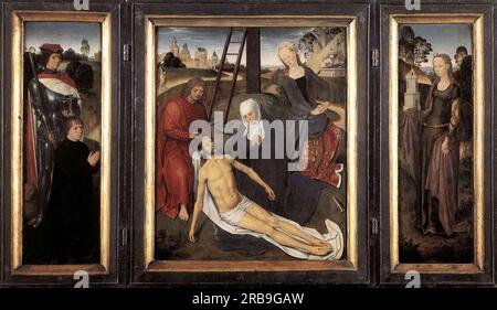 Trittico di redini Adriaan 1480 di Hans Memling Foto Stock