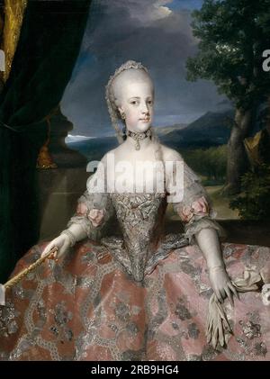 Ritratto della Regina Maria Carolina d'Austria di Anton Raphael Mengs Foto Stock