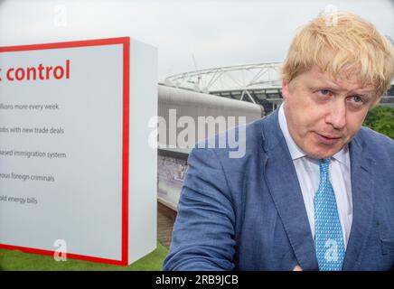 Boris Johnson , primo ministro del Regno Unito, perse il controllo Foto Stock