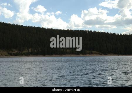 Viste del parco nazionale di Yellowstone, Wyoming, scattate durante la visita dal segretario Dirk Kempthorne e dagli assistenti Foto Stock