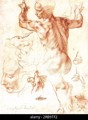 Study to the Libyl c.1508; Rome, Italy by Michelangelo Foto Stock