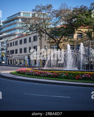 Fontana di Infante Avenue, isola di madeira, Portogallo Foto Stock